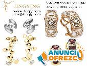 Custom 925 silver wholesale jewelry factory custom white gold vermeil flower CZ studs earrings