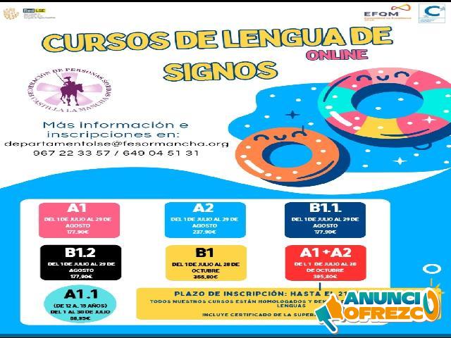 Cursos de lengua de signos española